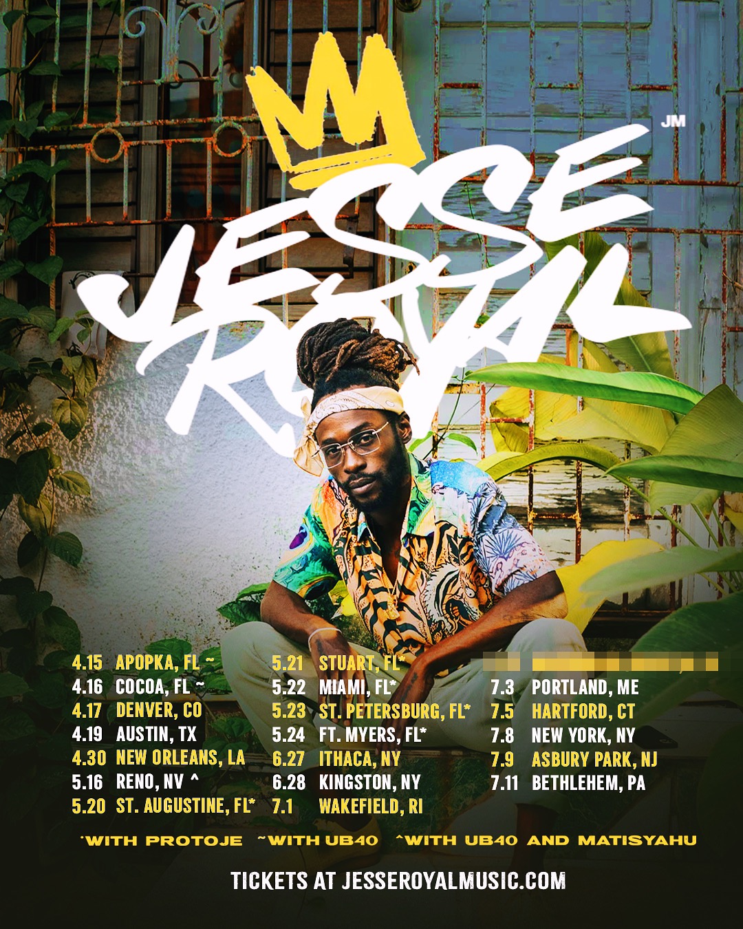 Jesse Royal Tour Poster 2026